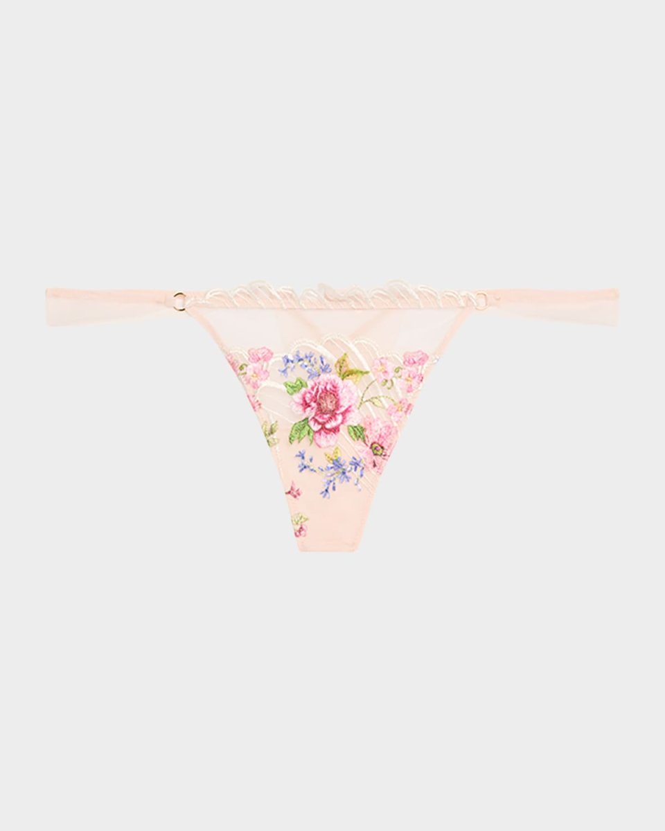 Libertine en Fleurs Embroidered Tulle G-Strin